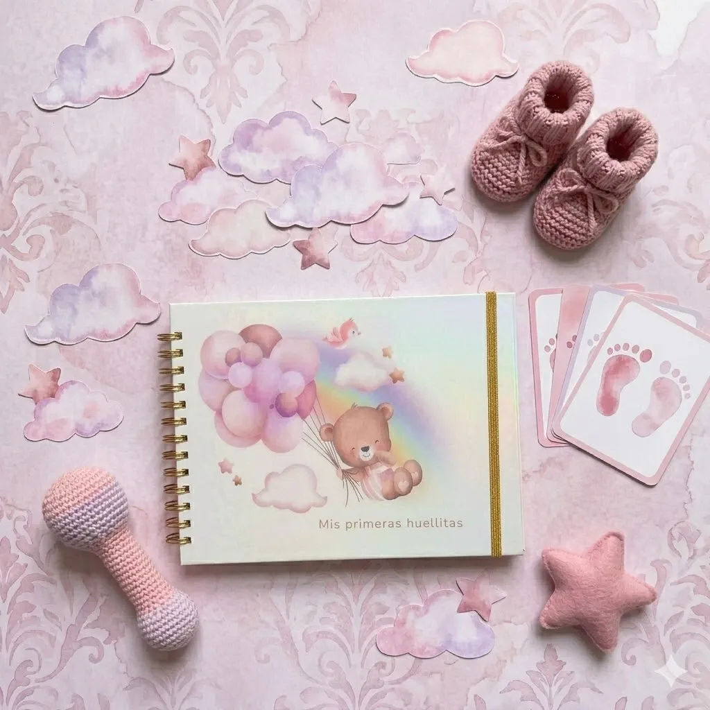 Huellitas Oso con globos