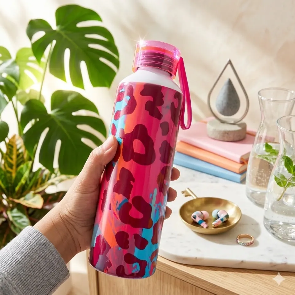 Botella Animal Print Rosada